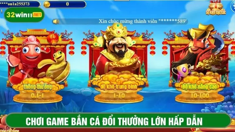 Thưởng lớn hấp dẫn có tại tất cả tựa game bắn cá nhận tiền thật